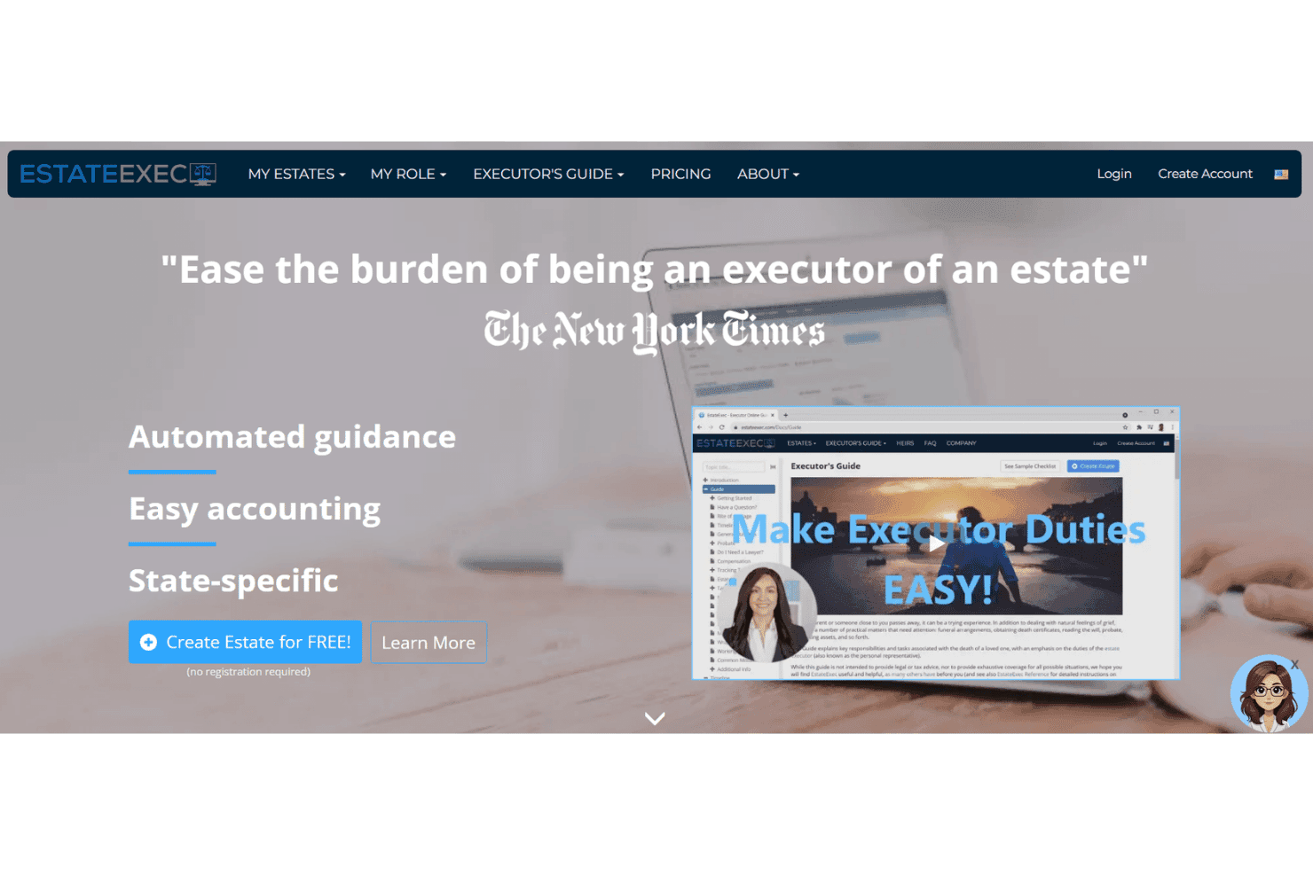 EstateExec tracks estate assets, debts, heirs, distributions, and probate tasks.
