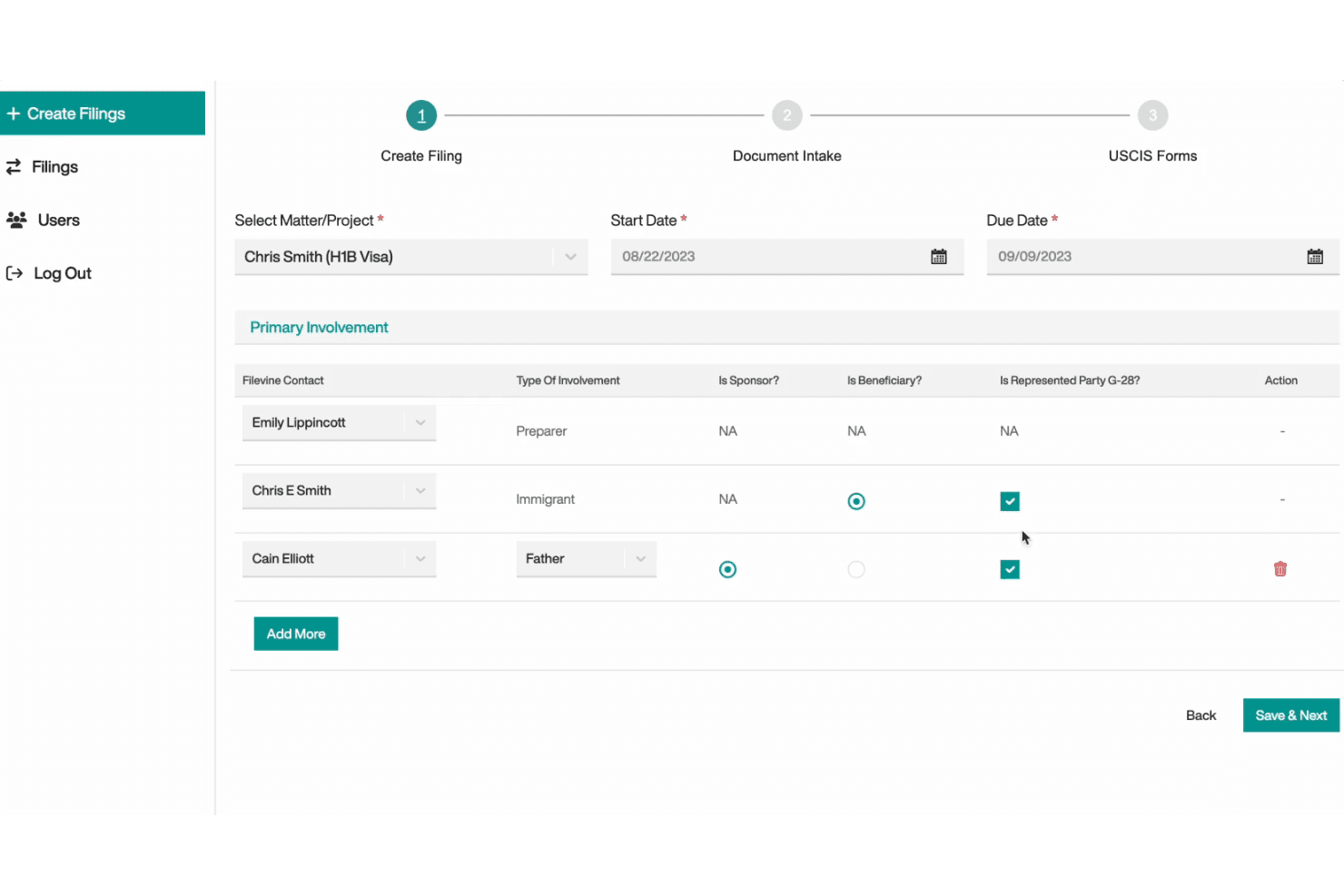 O Filevine organiza casos jurídicos, documentos, prazos, faturamento e comunicações com clientes.
