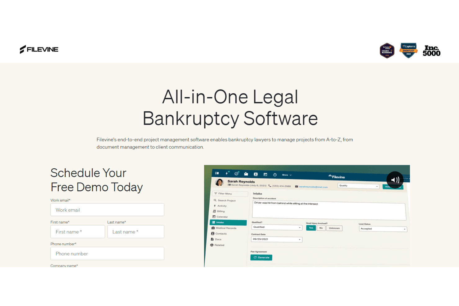 Filevine screenshot