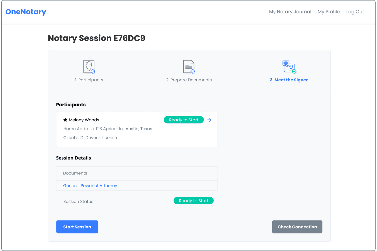 OneNotary screenshot