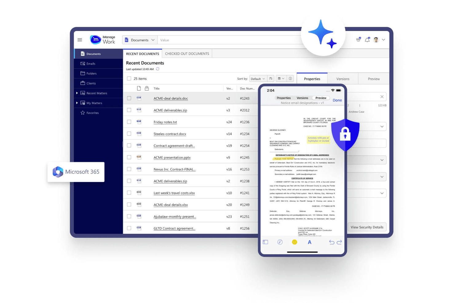 iManage screenshot