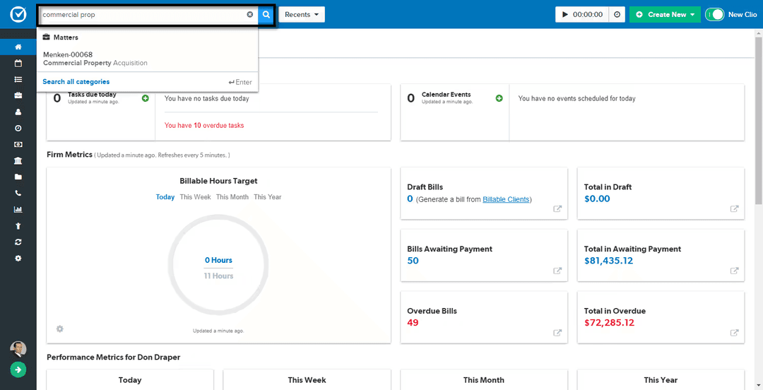 Clio streamlines case, billing, and client management for law firms.