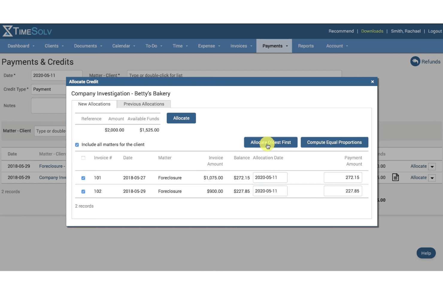 TimeSolv dashboard interface