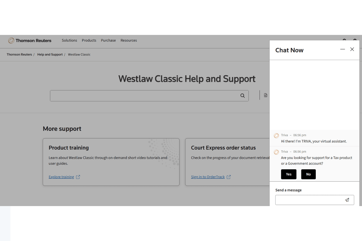 Westlaw Classic help page