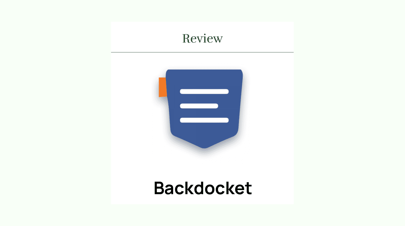 Backdocket Product Review 06204