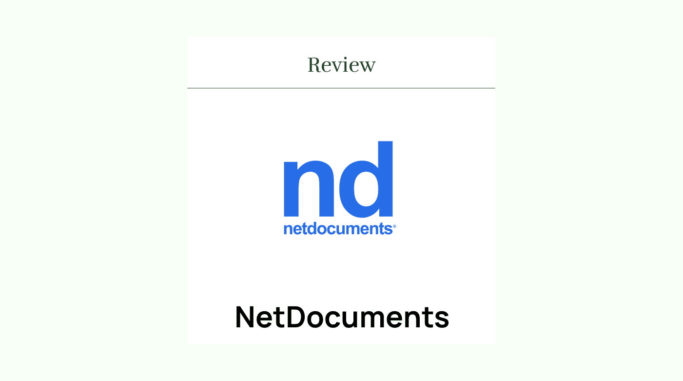 Netdocuments Product Review 82701