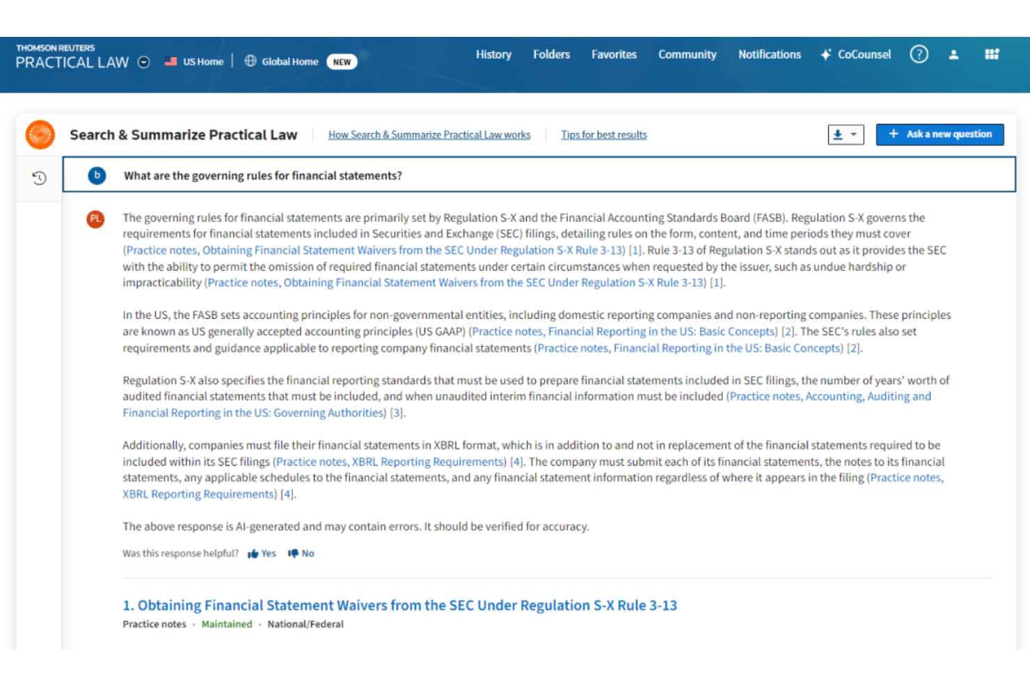 screenshot - Avis sur Practical Law : Avantages, Inconvénients, Fonctionnalités et Tarifs