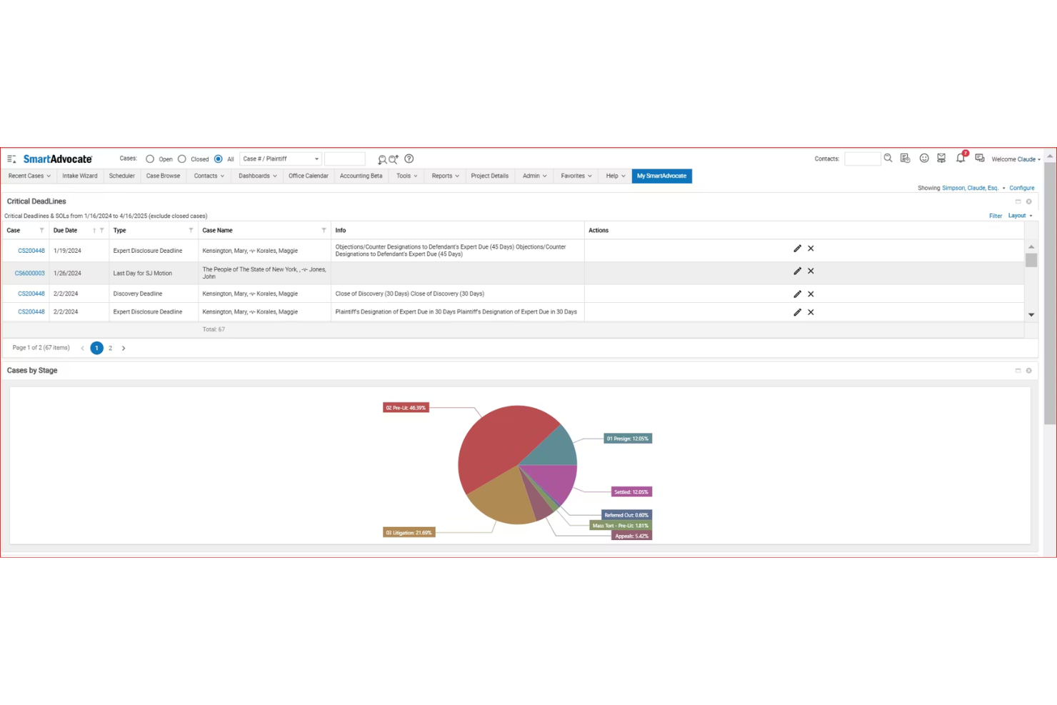 screenshot - SmartAdvocate Review 2026: Pros, Cons, Features and Pricing