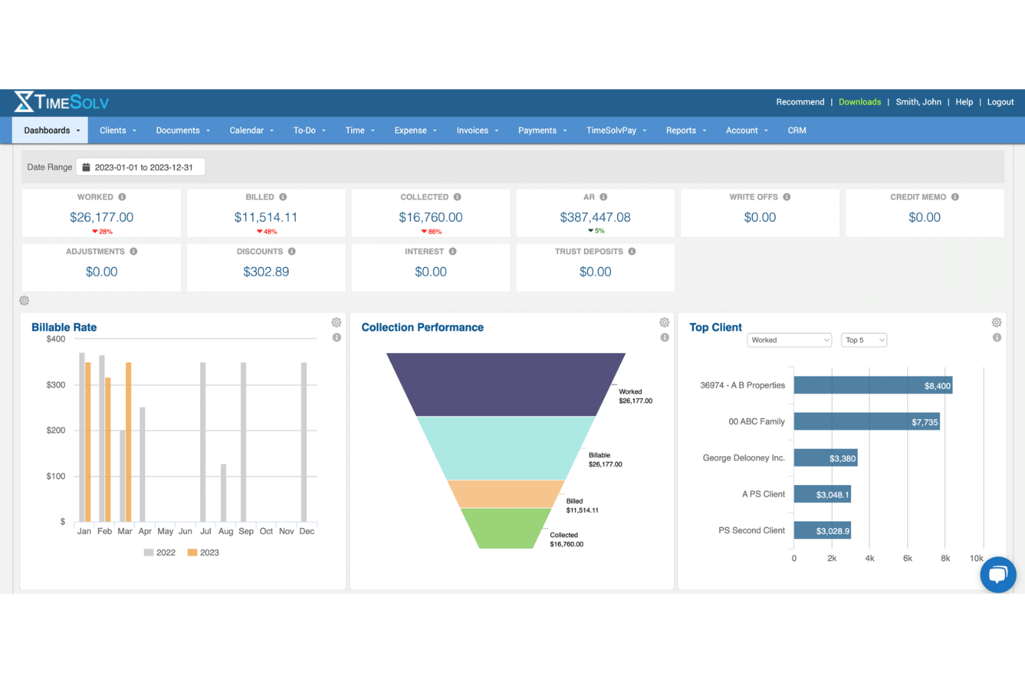 TimeSolv handles billing, trust accounting, and time tracking.