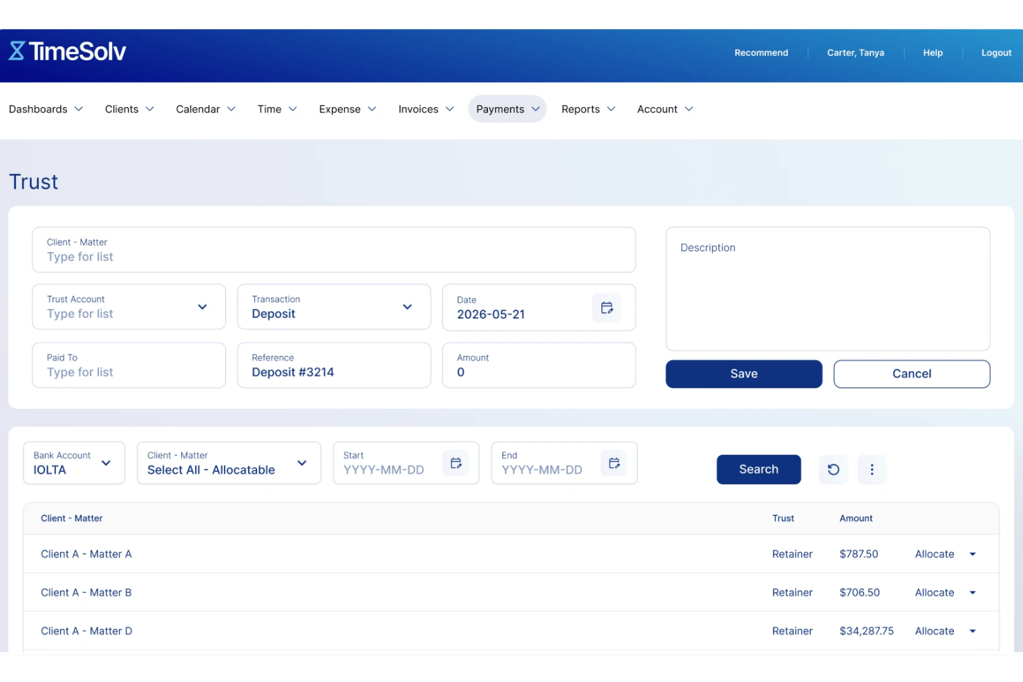 screenshot - TimeSolv Review: Pros, Cons, Features and Pricing