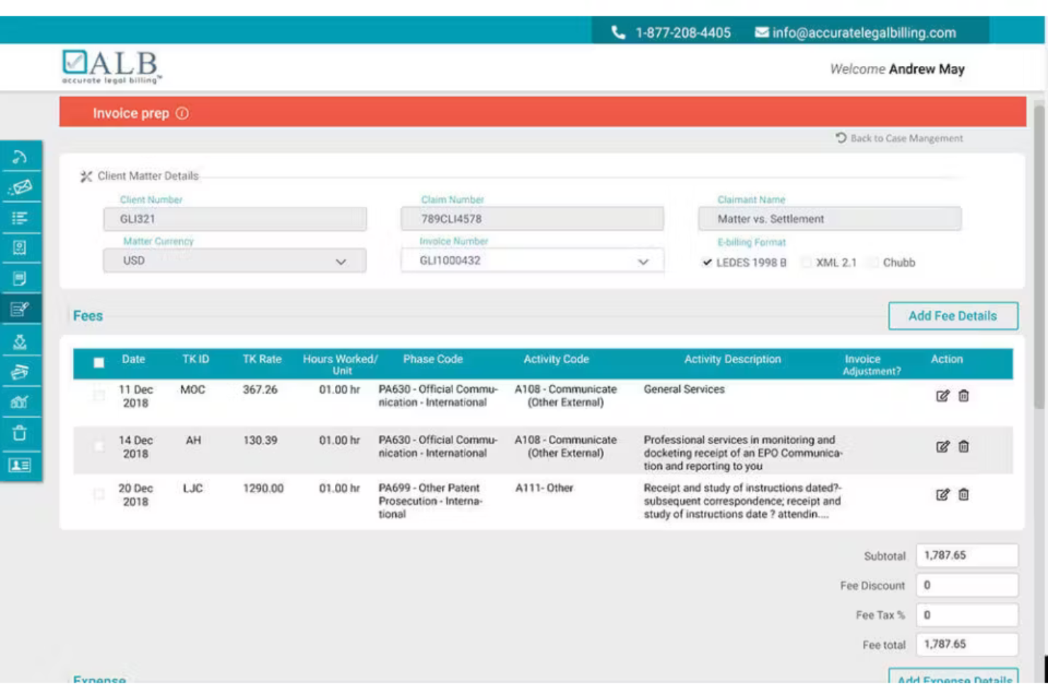 screenshot - Accurate Legal Billing Test 2026: Funktionen, Vorteile, Nachteile und Preise