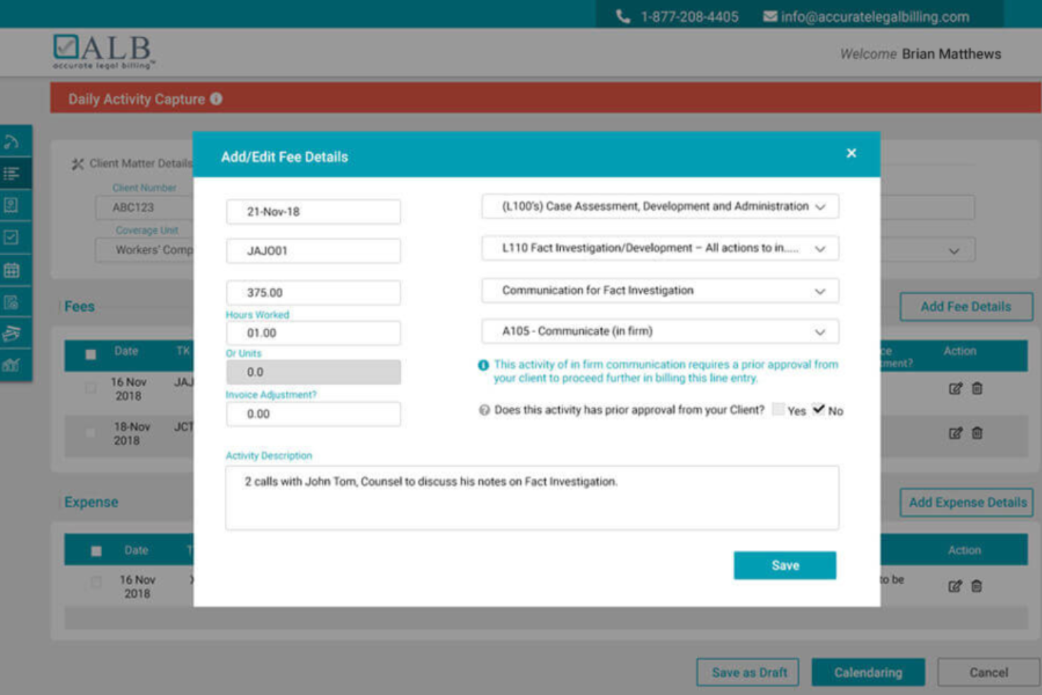 screenshot - Accurate Legal Billing Test 2026: Funktionen, Vorteile, Nachteile und Preise