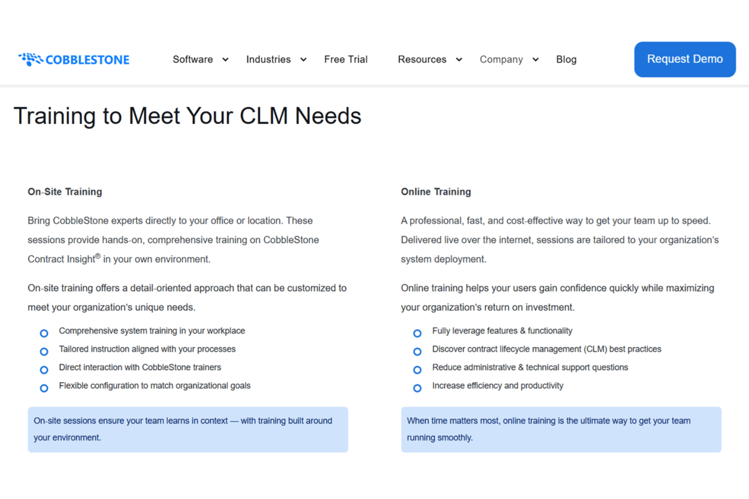 CobbleStone training page