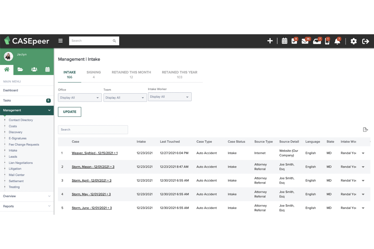 screenshot - CasePeer Review 2026: Pros, Cons, Features, and Pricing