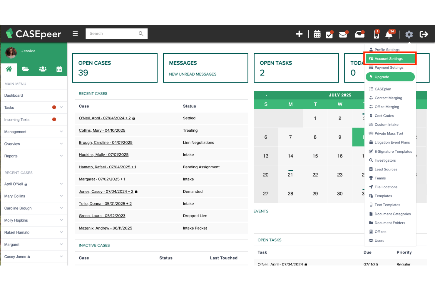 screenshot - CasePeer Review 2026: Pros, Cons, Features, and Pricing