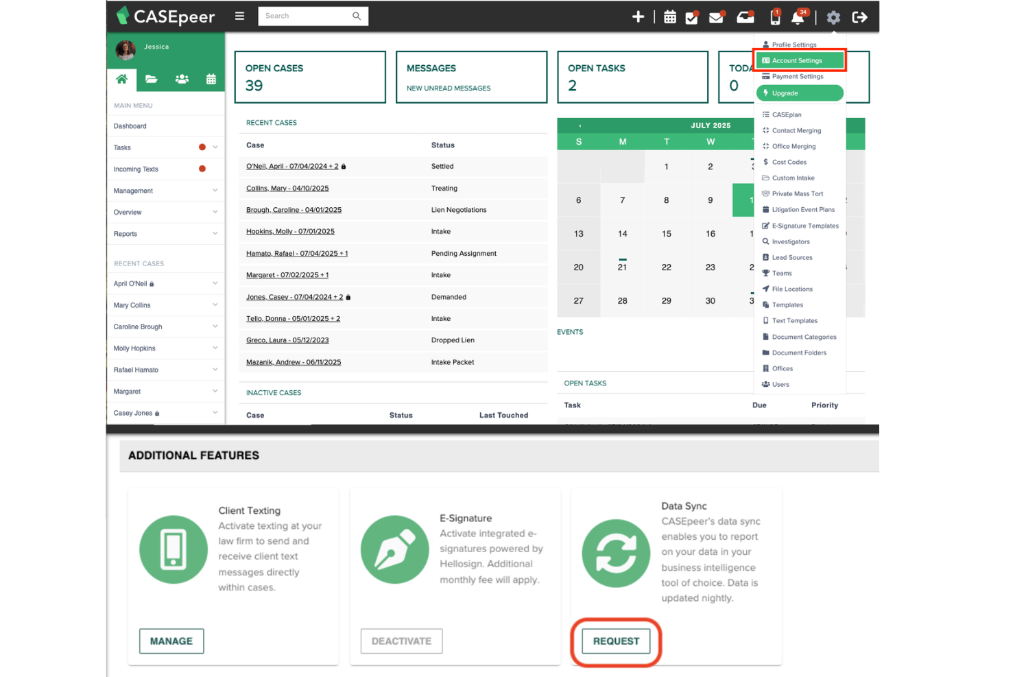 screenshot - CasePeer Review 2026: Pros, Cons, Features, and Pricing