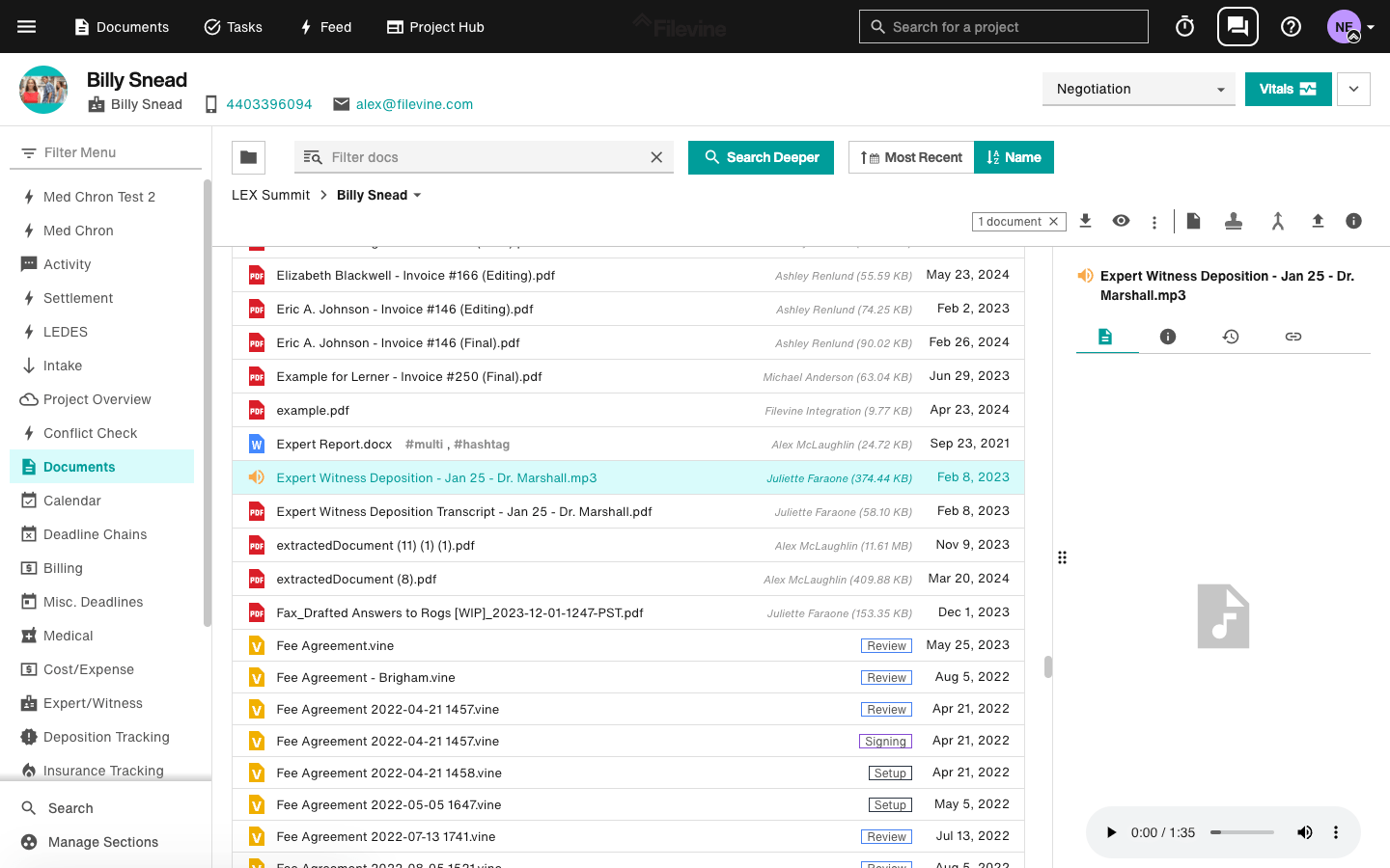screenshot - Filevine Review: Pros, Cons, Features & Pricing