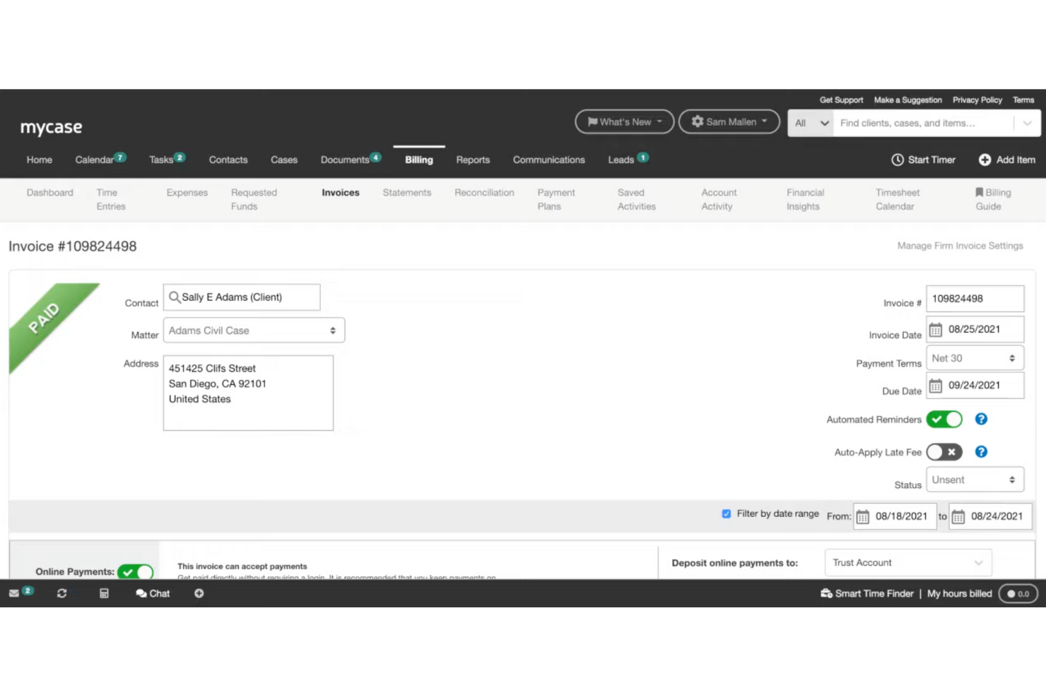 screenshot - MyCase Review: Pros, Cons, Features & Pricing