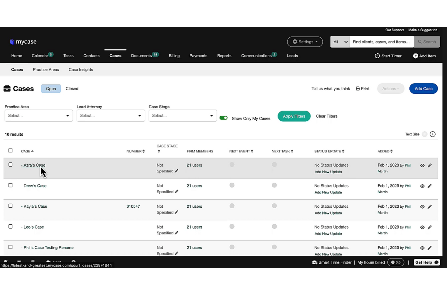 screenshot - MyCase Review: Pros, Cons, Features & Pricing