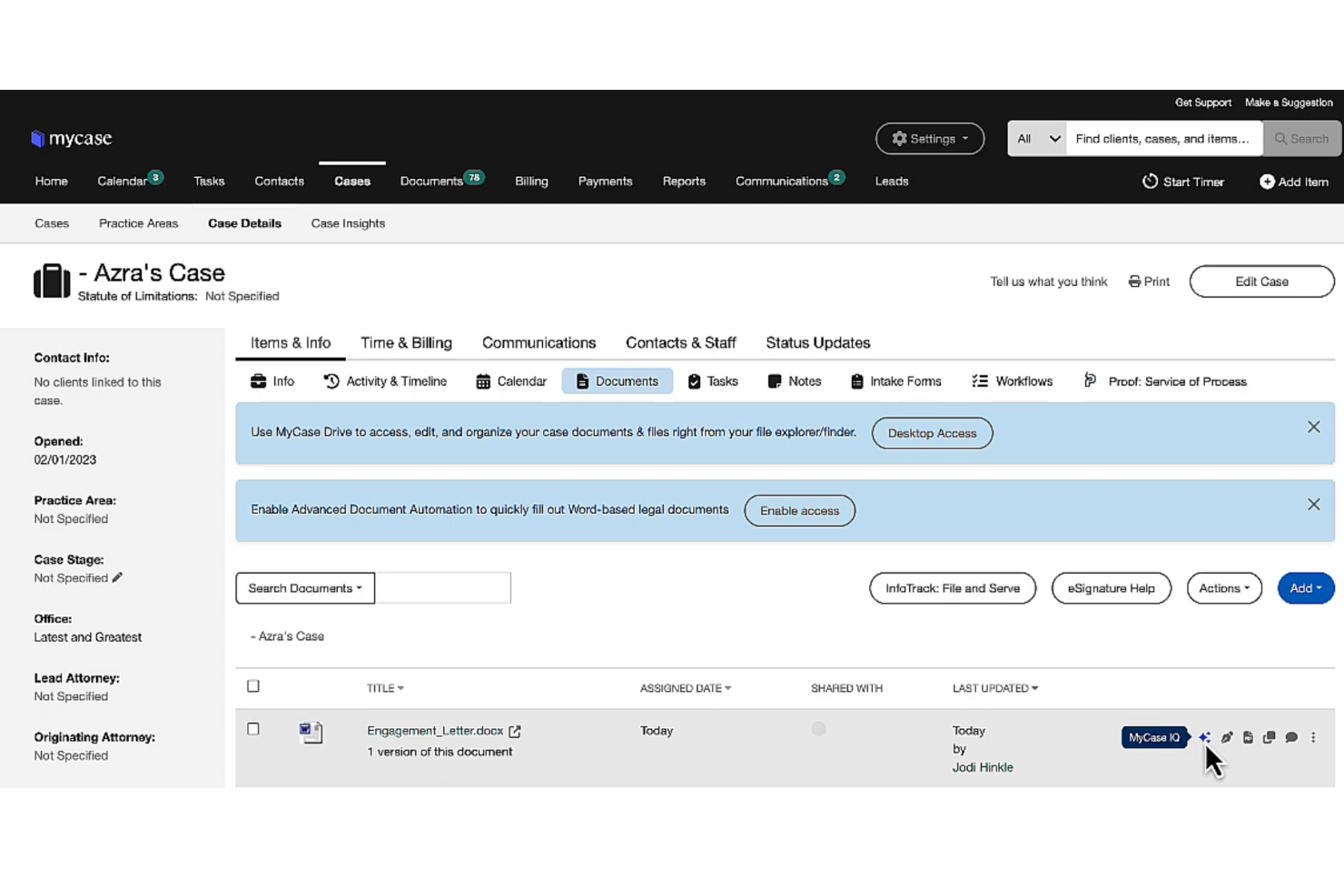 screenshot - MyCase Review: Pros, Cons, Features & Pricing