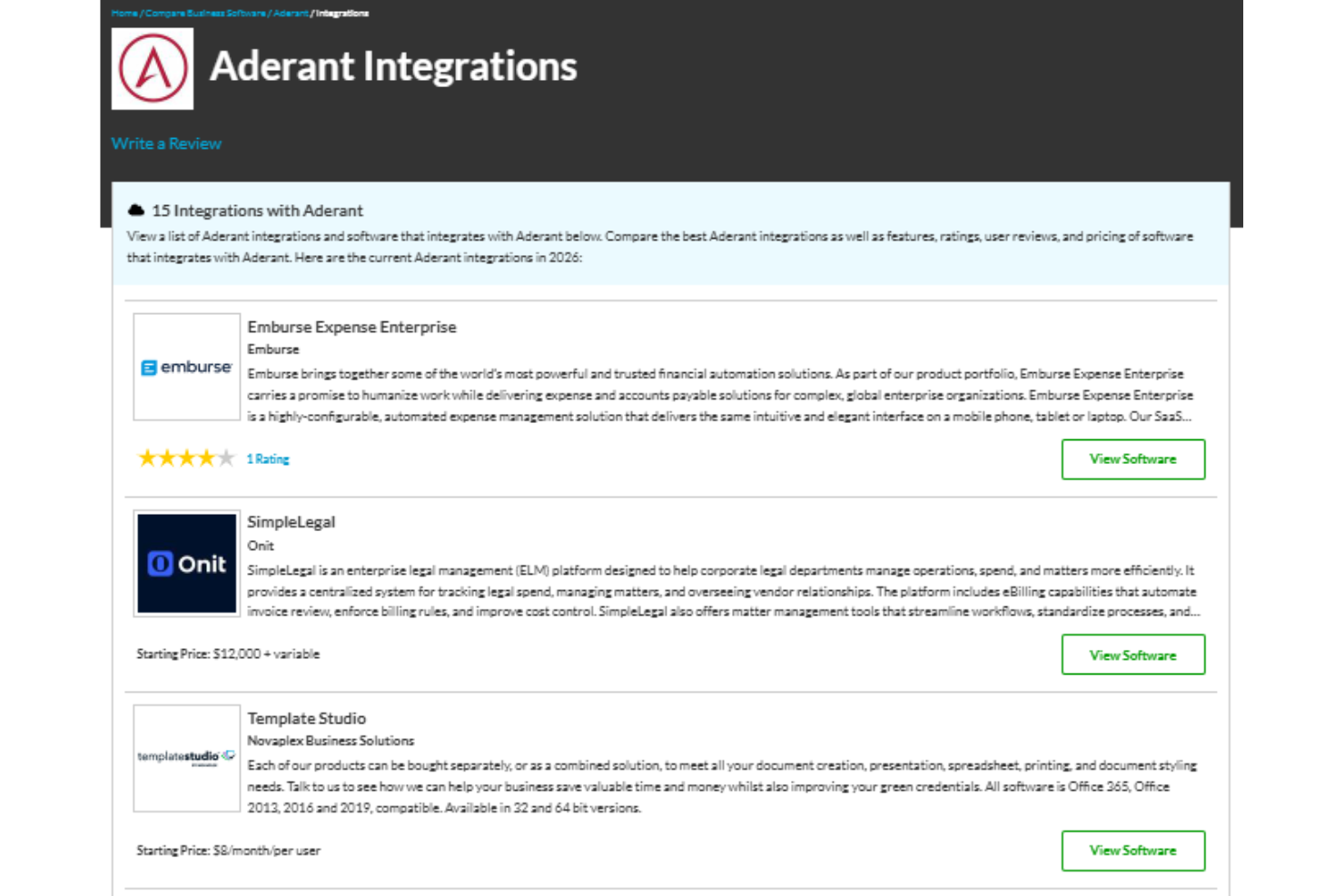 screenshot - Aderant Review: Pros, Cons, Key Features and Updated Pricing Guide