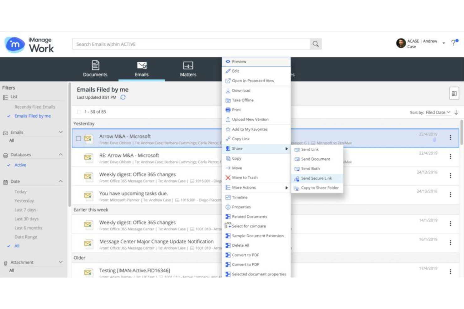 screenshot - iManage Review: Pros, Cons, Features, and Pricing Explained