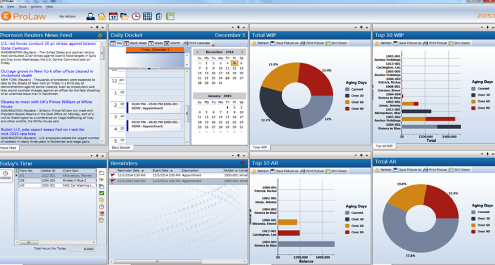 ProLaw by Thomson Reuters screenshot - 25 beste Softwarelösungen für juristisches Fristenmanagement 2026