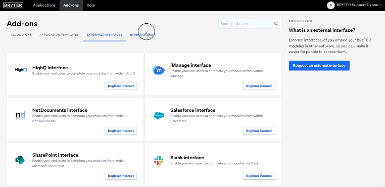 BRYTER screenshot - 10 beste Mandatsmanagement-Tools für Rechtsteams im Jahr 2026