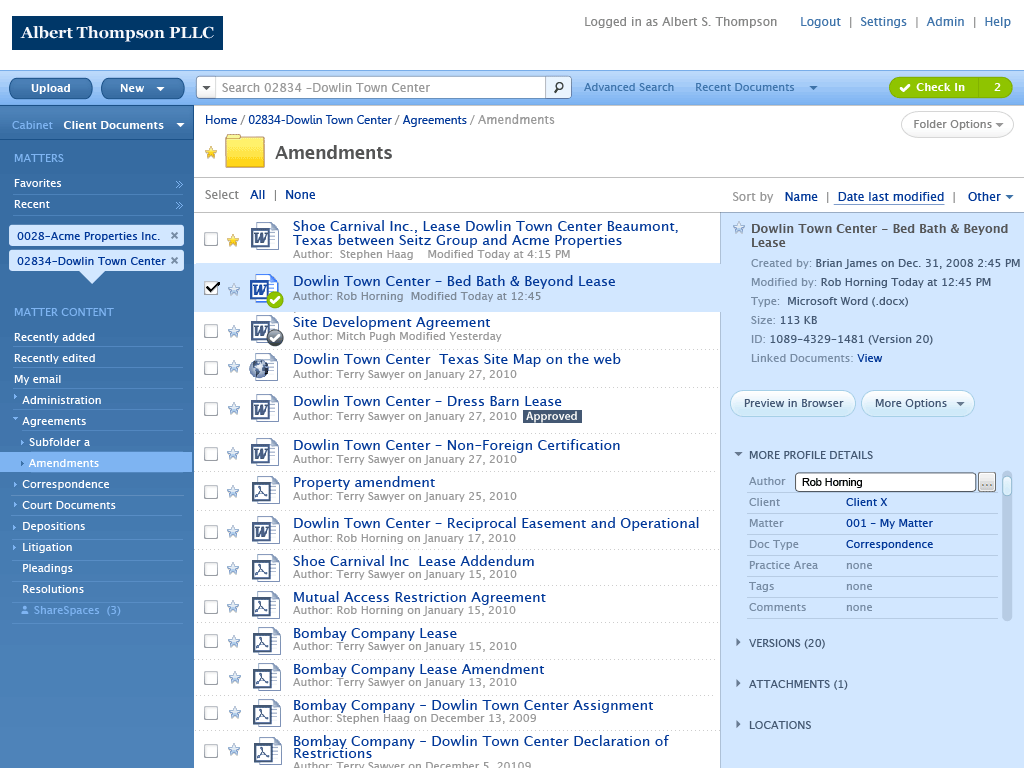 NetDocuments screenshot - 10 meilleurs outils de gestion documentaire pour les petits cabinets d’avocats en 2026