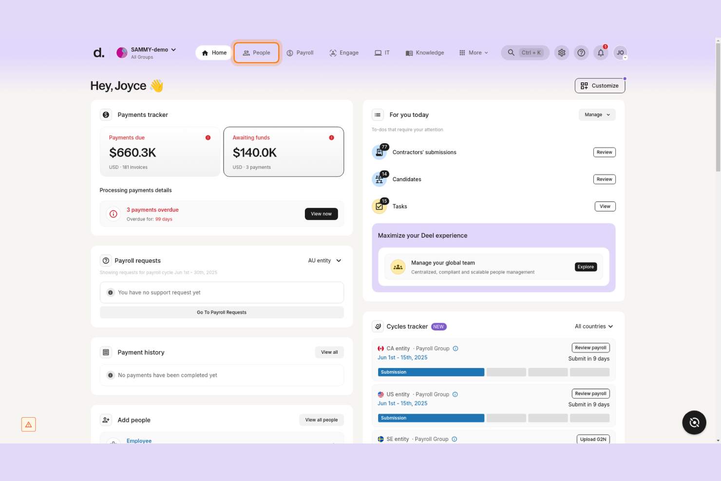 Deel Hire screenshot - 10 Migliori Servizi di Datore di Lavoro Registrato nel 2026