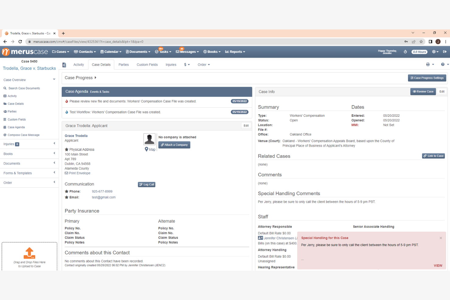 MerusCase screenshot - 10 Software di Gestione Progetti Legali per il 2026