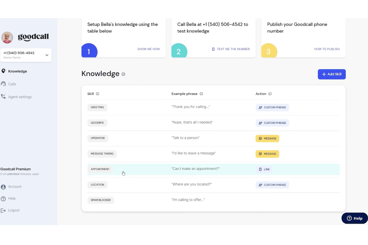 Goodcall screenshot - 10 mejores programas para programar citas legales en 2026
