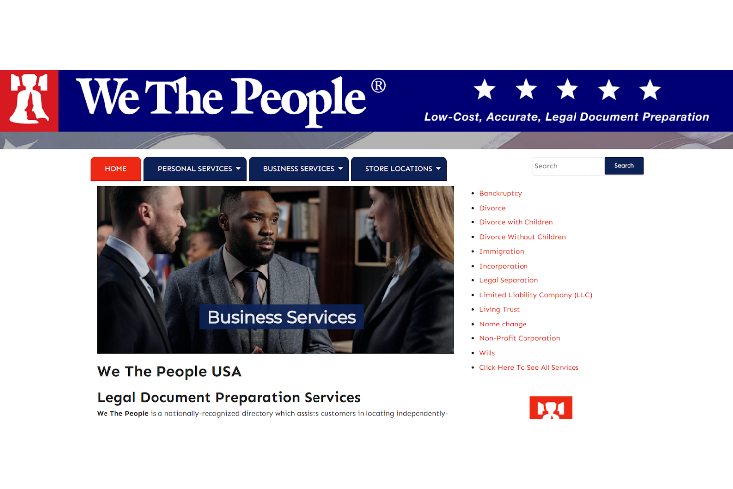 We The People screenshot - 10 mejores servicios de preparación de documentos legales en 2026
