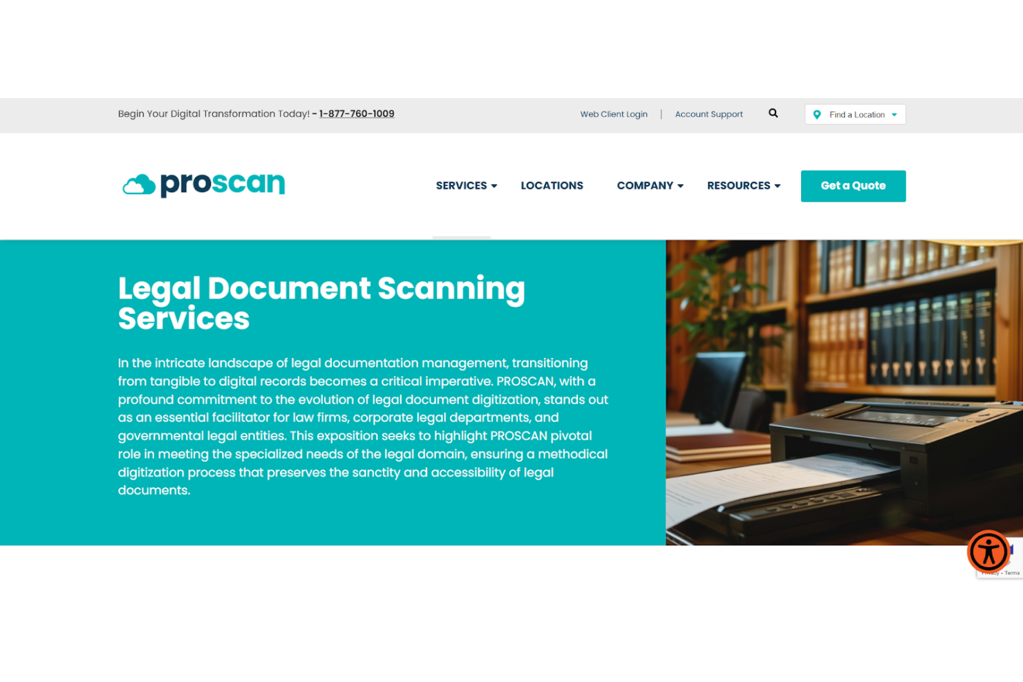 PROSCAN screenshot - 10 servizi di scansione di documenti legali recensiti nel 2026