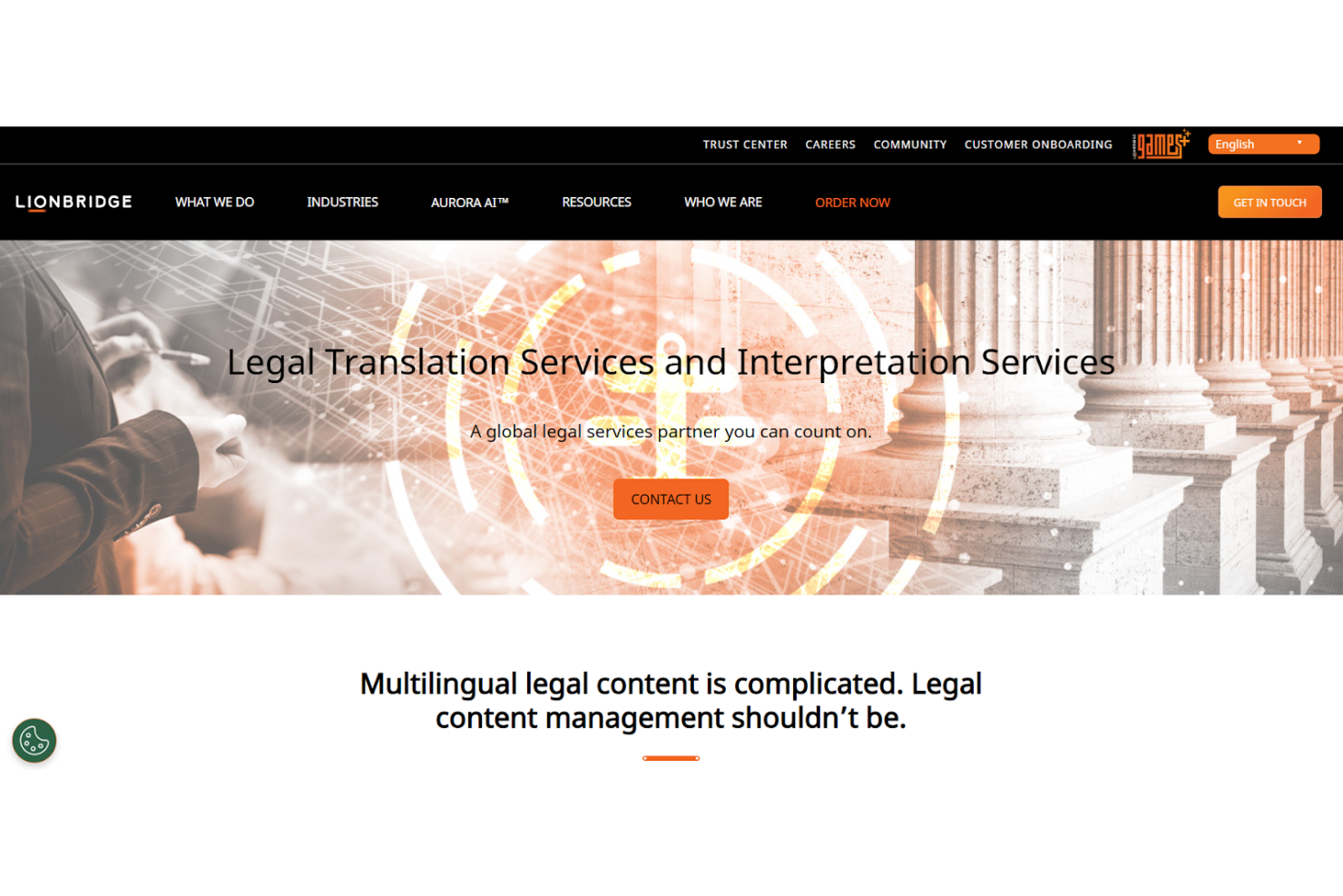 Lionbridge screenshot - 10 migliori servizi di traduzione di documenti legali nel 2026