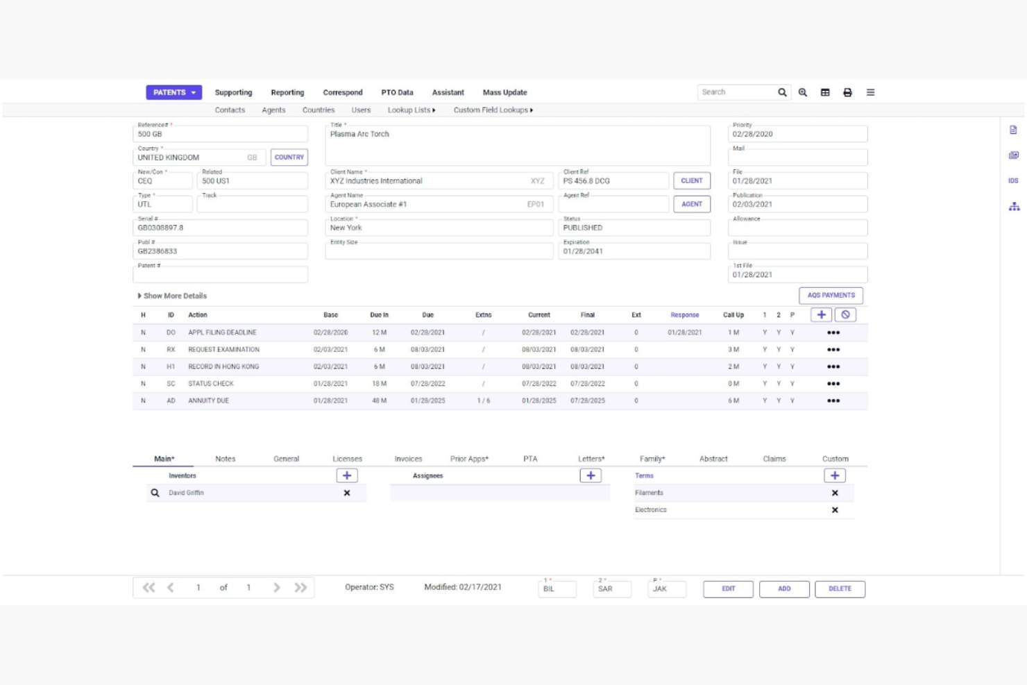PATTSY WAVE screenshot - 10 Mejores Programas para Gestión de Cartas Patentes Revisados en 2026