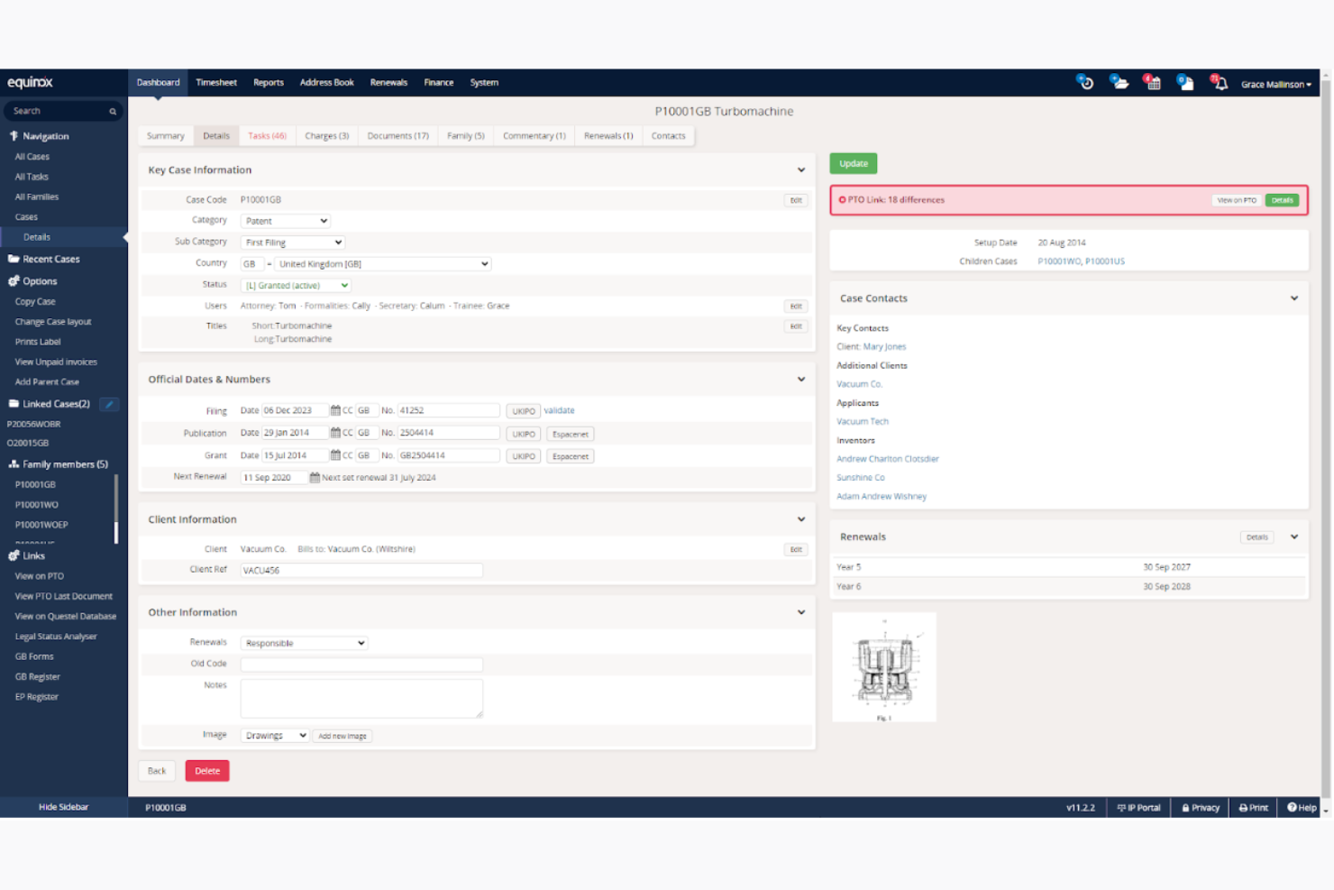 Equinox IPMS screenshot - Le 10 migliori soluzioni software per la gestione dei marchi esaminate nel 2026