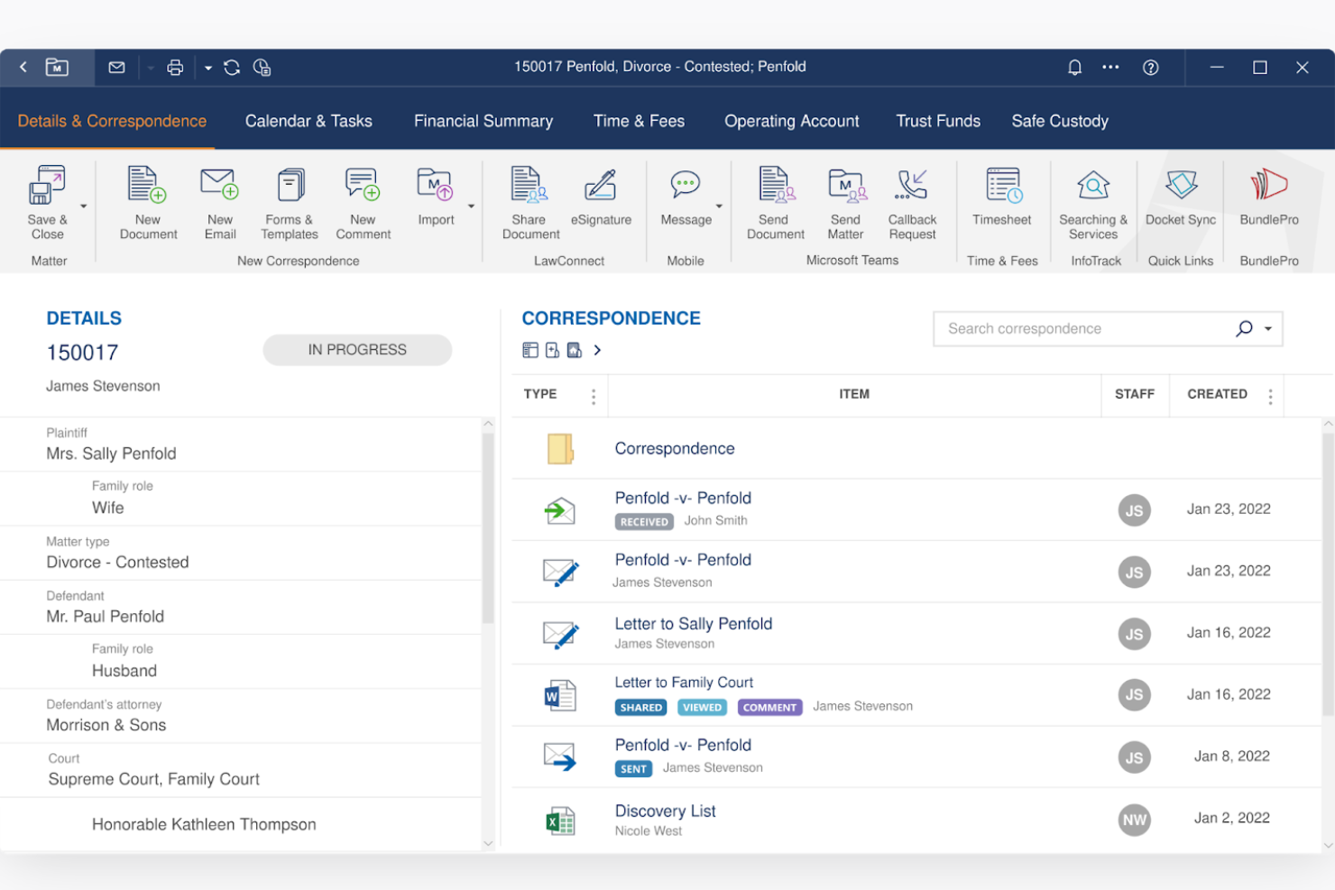 LEAP screenshot - 10 Mejores Programas de Facturación para Abogados Analizados en 2026