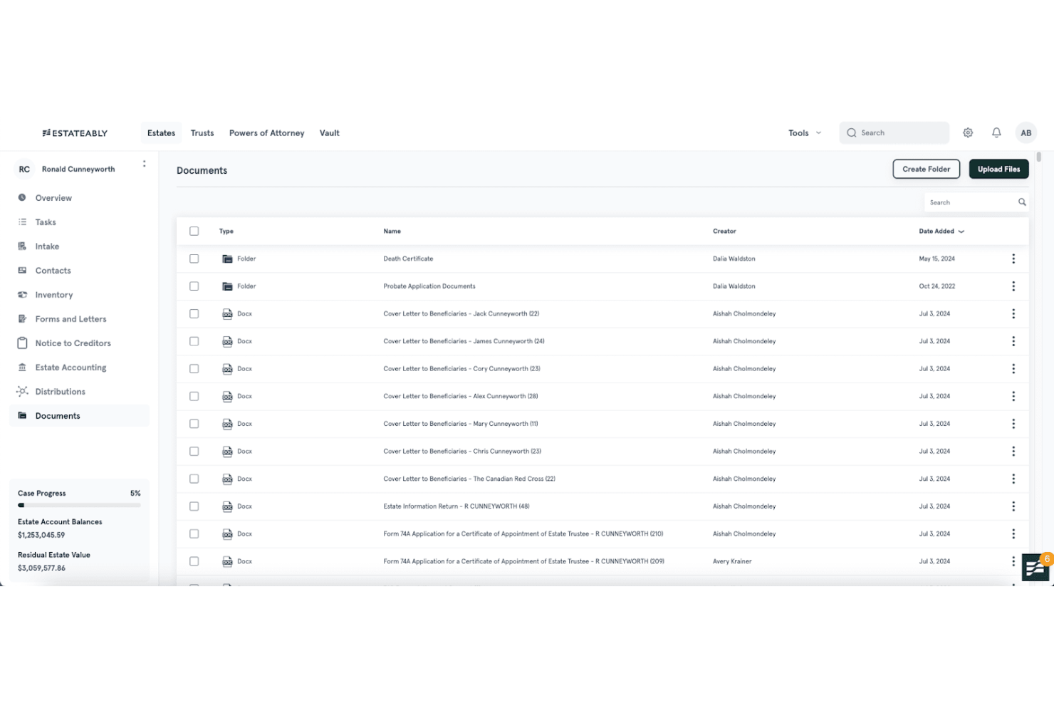 Estateably screenshot - I 10 migliori software per la gestione delle successioni recensiti nel 2026