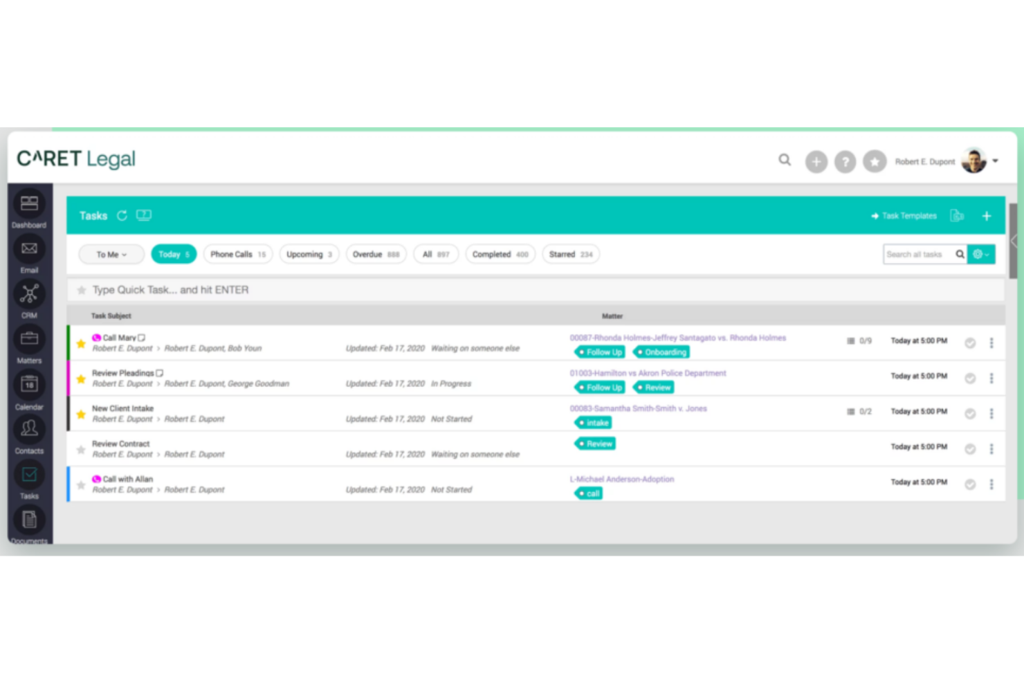 CARET Legal screenshot - I 10 migliori software per il diritto immobiliare recensiti nel 2026