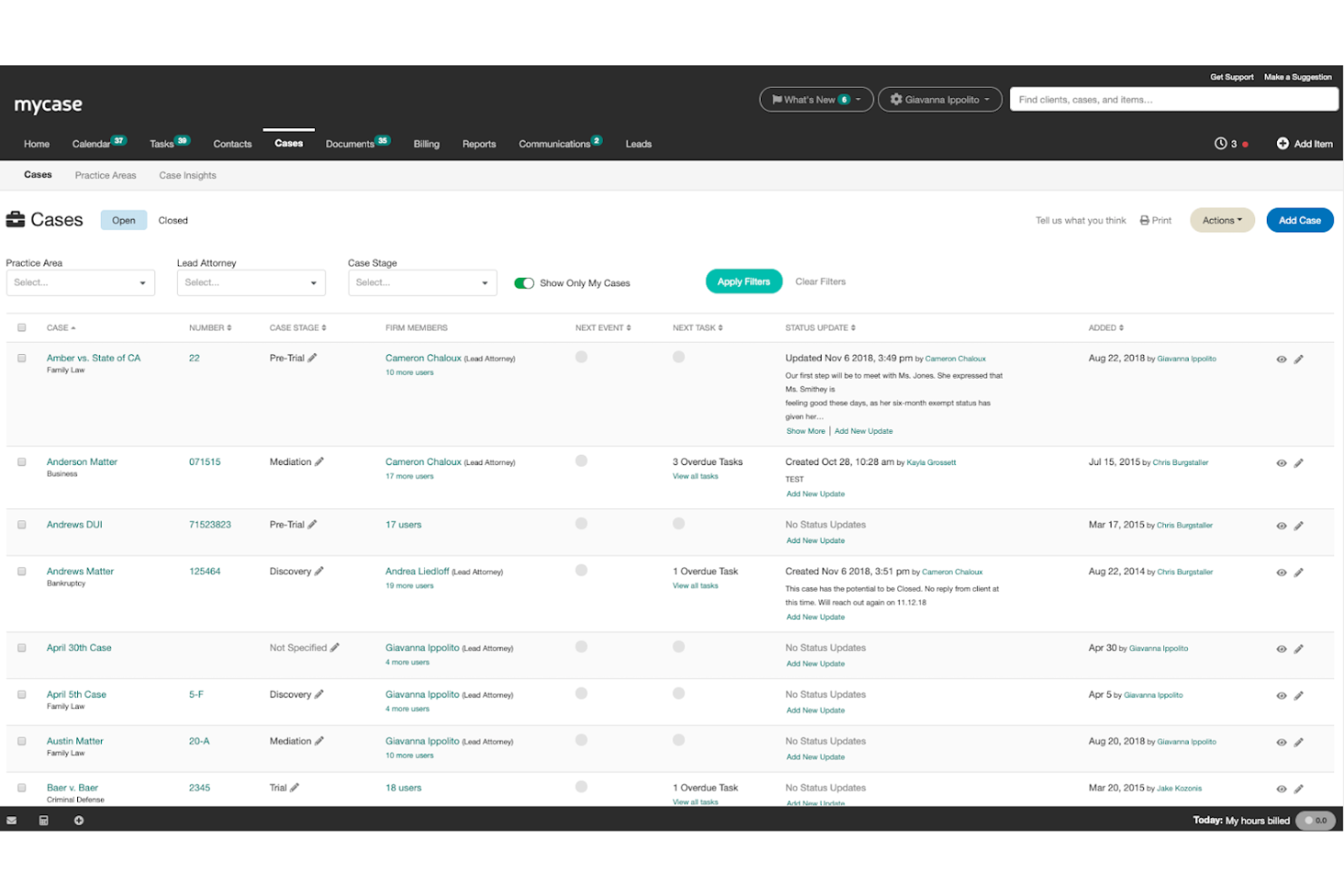 MyCase screenshot - 16 Migliori Software per la Gestione delle Successioni Recensiti nel 2026