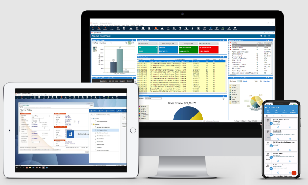AbacusLaw screenshot - 23 Migliori Software di Registrazione Legale per il 2026