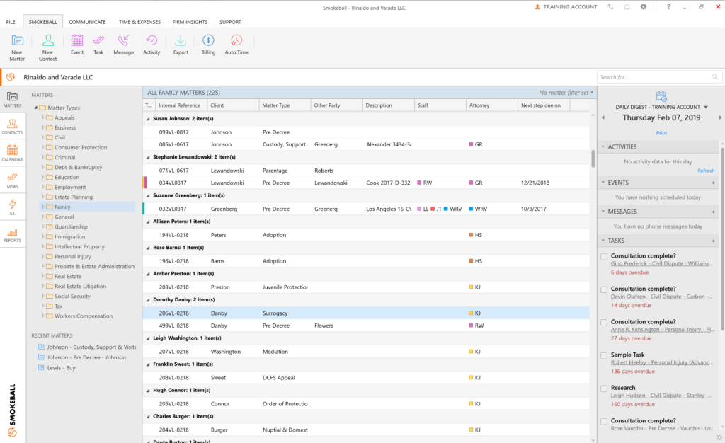 Smokeball screenshot - I 13 Migliori Software di Gestione dei Casi di Lesioni Personali nel 2026
