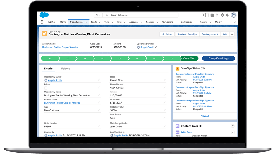 DocuSign Agreement Cloud screenshot - I 10 migliori software di gestione dei contratti legali nel 2026