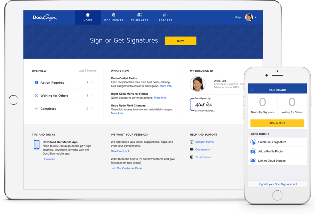 Docusign screenshot - Le 27 migliori soluzioni per la notarizzazione elettronica nel 2026