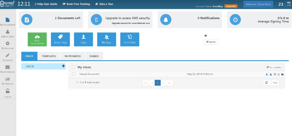 Secured Signing’s eNotary screenshot - Le 27 migliori soluzioni per la notarizzazione elettronica nel 2026