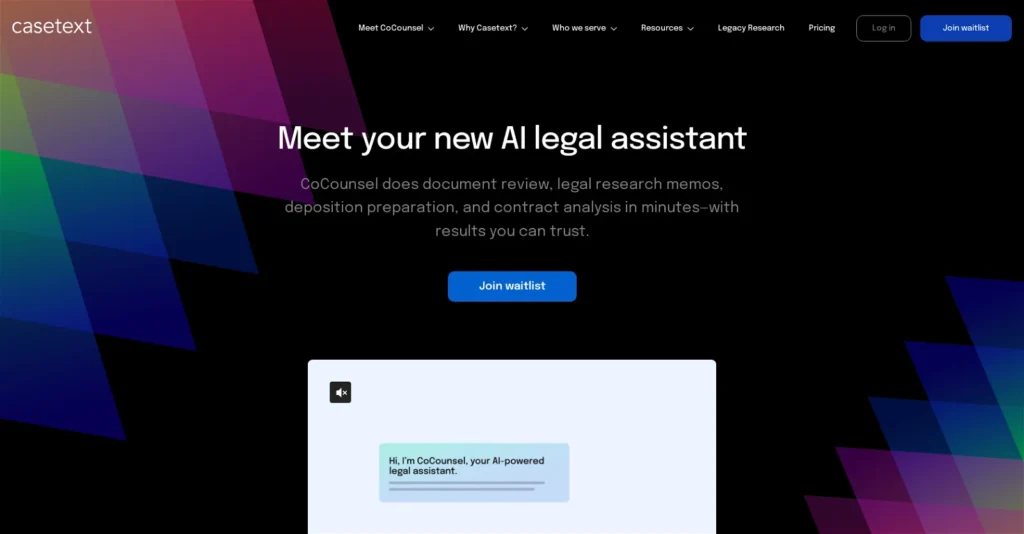 Casetext screenshot - Guida ai 10 migliori strumenti di ricerca legale nel 2026