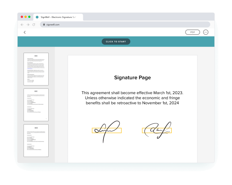 Signwell screenshot - 19 Mejores Software Legales de Firma Electrónica Para 2026
