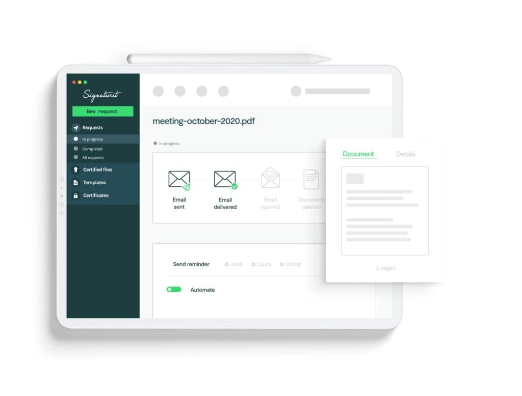 Signaturit Solutions screenshot - 10 Migliori Software Legali per Firme Elettroniche per il 2026