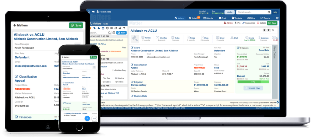 HoudiniESQ screenshot - 10 Mejores Programas Gratuitos de Facturación Legal de 2026